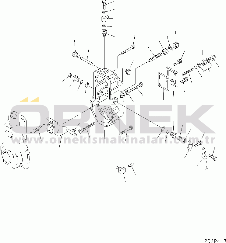 Komatsu SA6D140-1P-G S/N 10001-UP FUEL INJECTION PUMP (GOVERNOR) (2/2) (INNER PARTS)(#19807-)