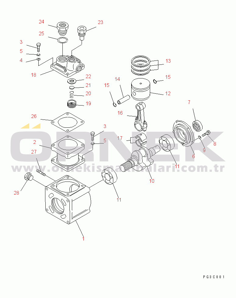 Komatsu SA6D110-1R S/N 54110-UP AIR COMPRESSOR
