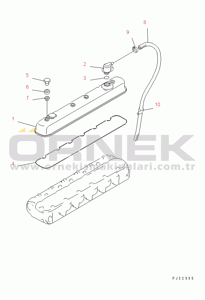 Komatsu SA6D110-1W S/N 54110-UP CYLINDER HEAD COVER