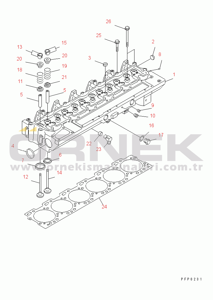 Komatsu SA6D114-1AA S/N 21271827-UP CYLINDER HEAD