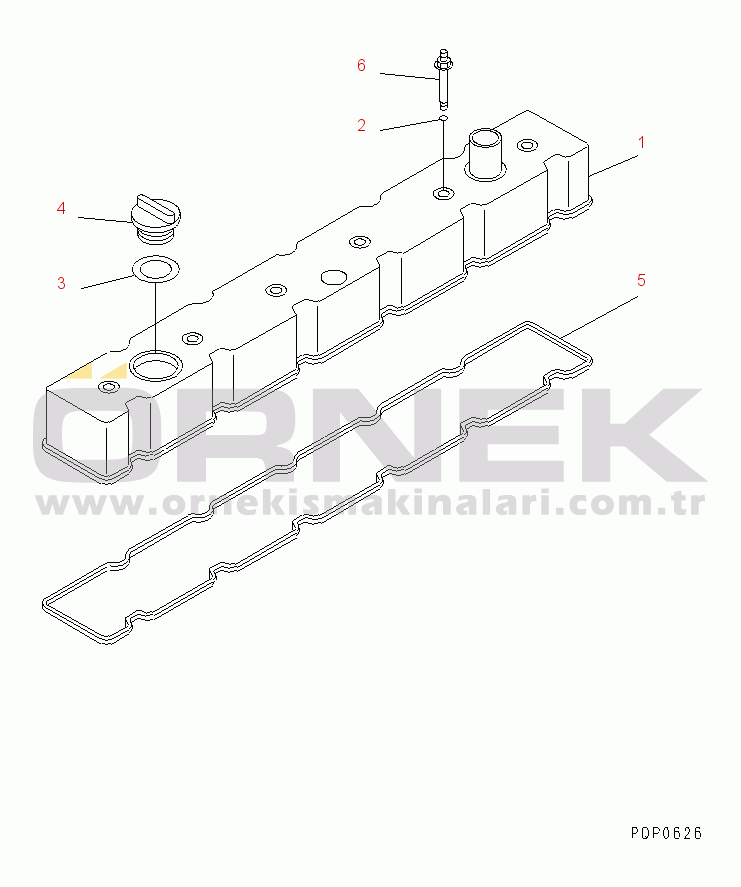 Komatsu SA6D114-1AA S/N 21271827-UP HEAD COVER