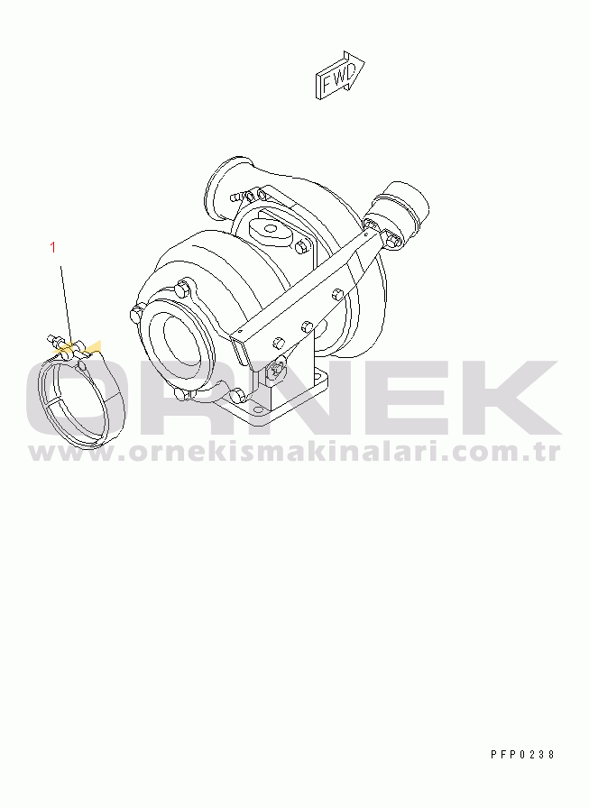 Komatsu SA6D114-1AA S/N 21271827-UP EXHAUST CLAMP