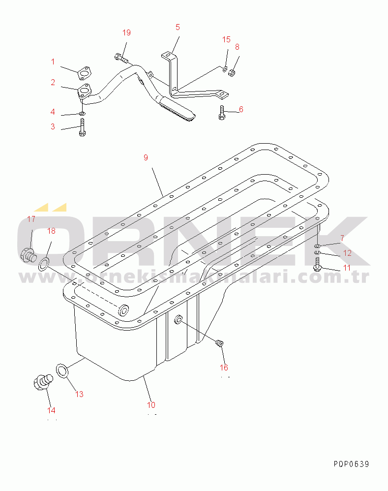 Komatsu SA6D114-1AA S/N 21271827-UP OIL PAN AND SUCTION TUBE
