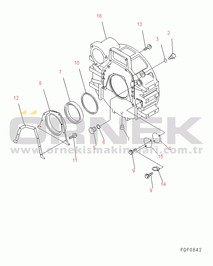 Komatsu SA6D114-1AA S/N 21271827-UP FLYWHEEL HOUSING