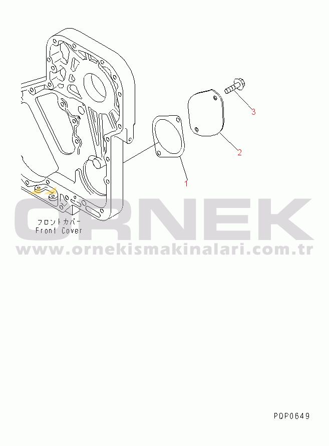 Komatsu SA6D114-1AA S/N 21271827-UP FRONT GEAR TRAIN COVER