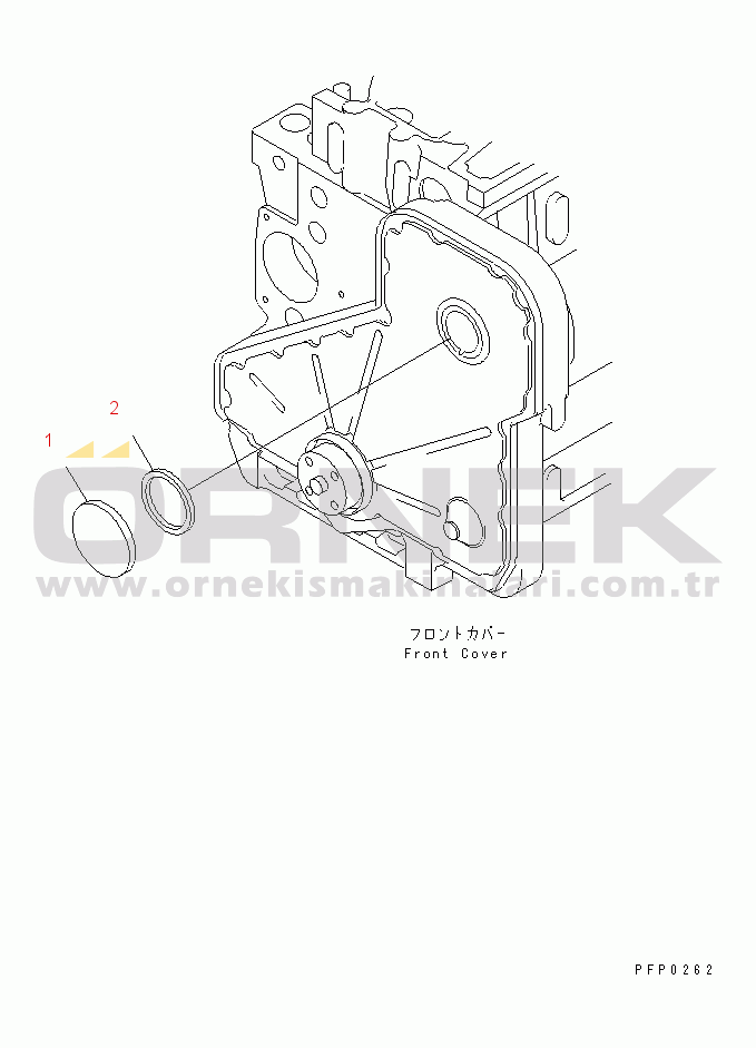 Komatsu SA6D114-1AA S/N 21271827-UP TACHOMETER DRIVE COVER