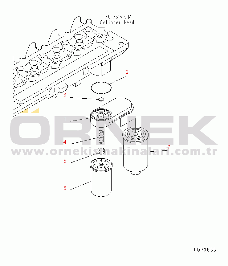 Komatsu SA6D114-1AA S/N 21271827-UP FUEL FILTER