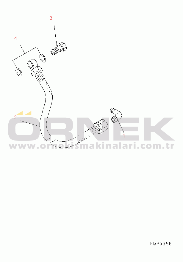 Komatsu SA6D114-1AA S/N 21271827-UP FUEL INLET HOSE