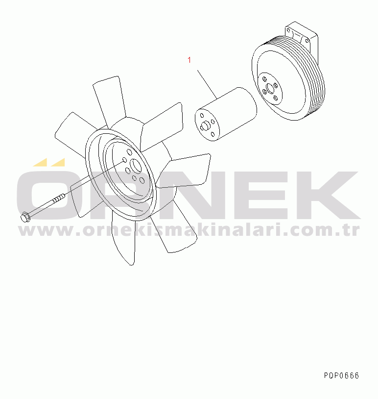 Komatsu SA6D114-1AA S/N 21271827-UP FAN SPACER (25.40MM)