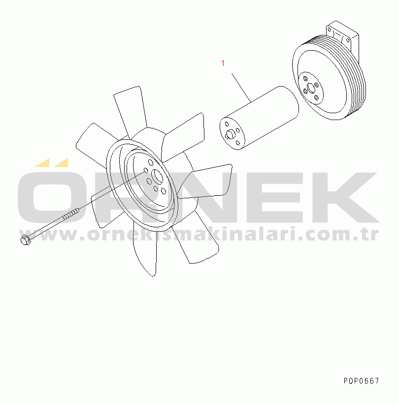 Komatsu SA6D114-1AA S/N 21271827-UP FAN SPACER (63.50MM)