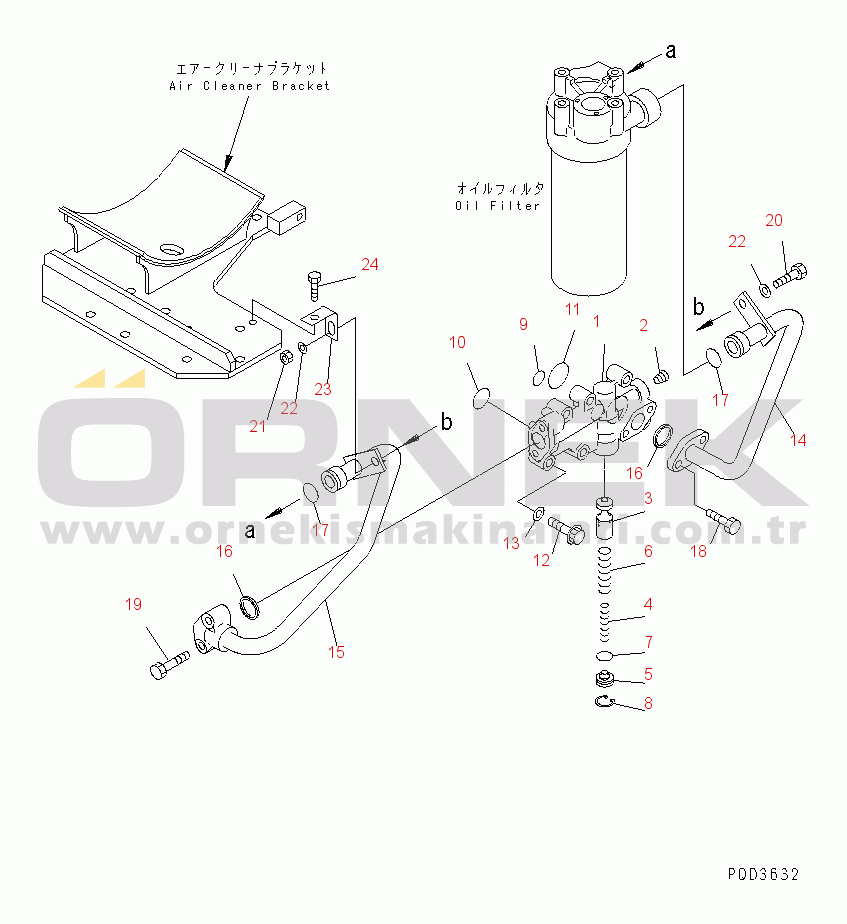 Komatsu SA6D125E-2C-S S/N 60721-UP OIL ADAPTER(#61589-)
