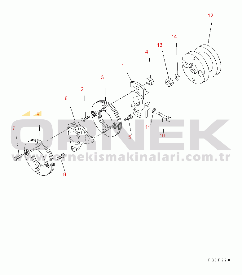 Komatsu SA6D125E-2C-S S/N 60721-UP FUEL INJECTION PUMP (COUPLING) (INNER PARTS)(#61589-70945)
