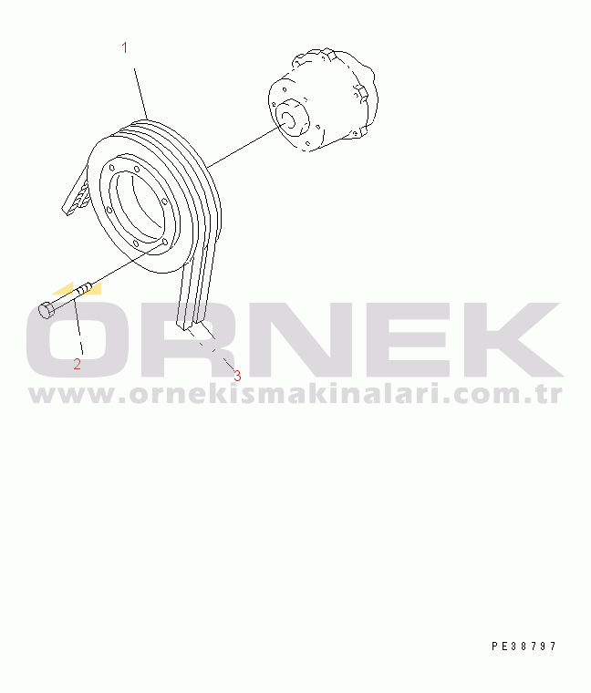 Komatsu SA6D125E-2C-S S/N 60721-UP FAN PULLEY(#61589-)