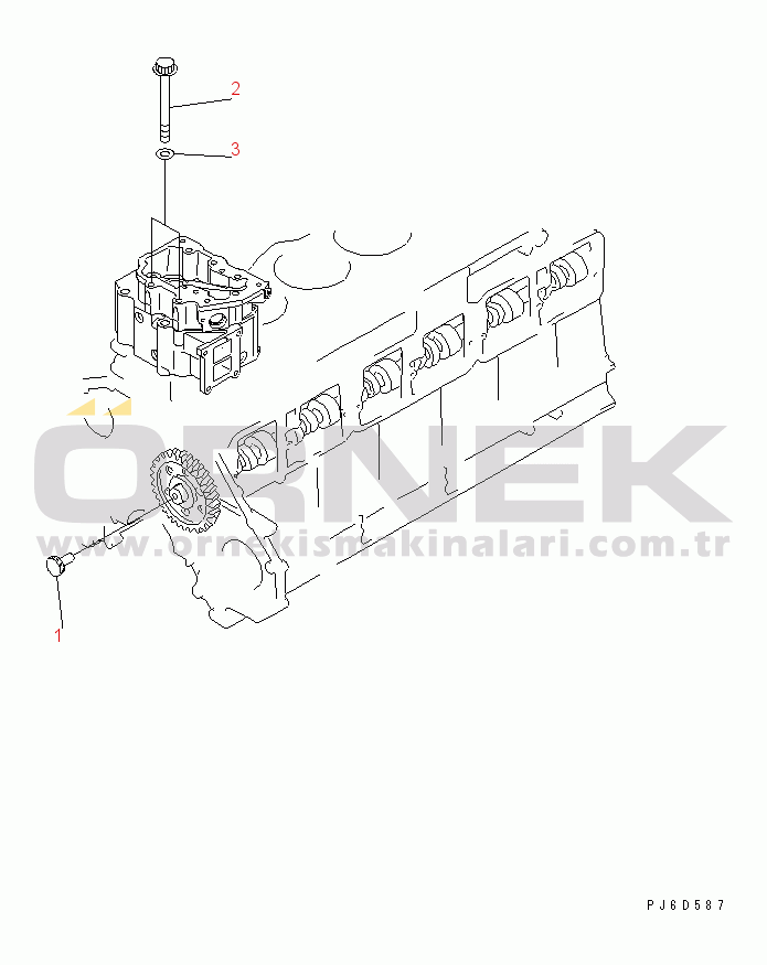 Komatsu SA6D125E-2B-7 S/N 60721-UP TACHOMETER DRIVE(#75758-)