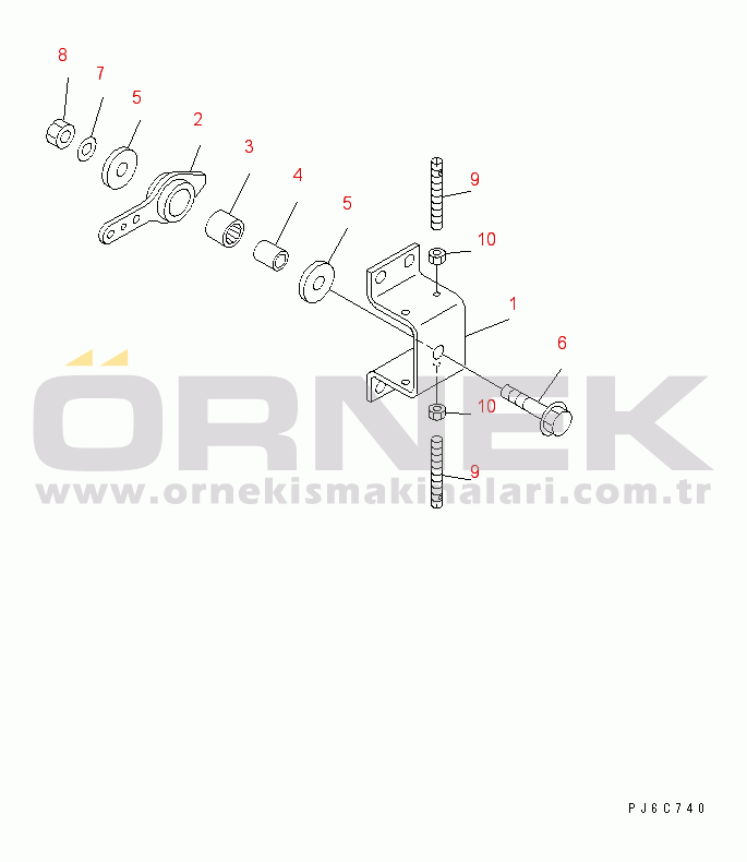 Komatsu SA6D132-1MM S/N 10001-UP ACCEL LEVER (MAXIMUM POWER)(#10108-)