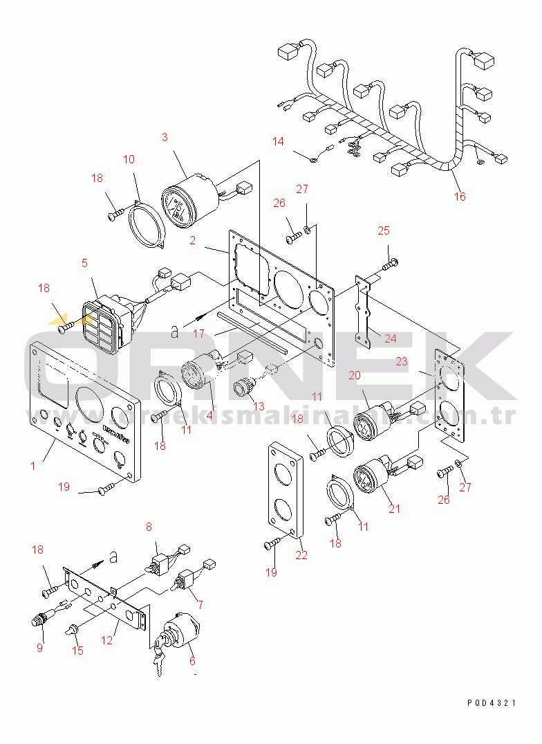 Komatsu SA6D132-1MM S/N 10001-UP INSTRUMENT PANEL(#10136-)