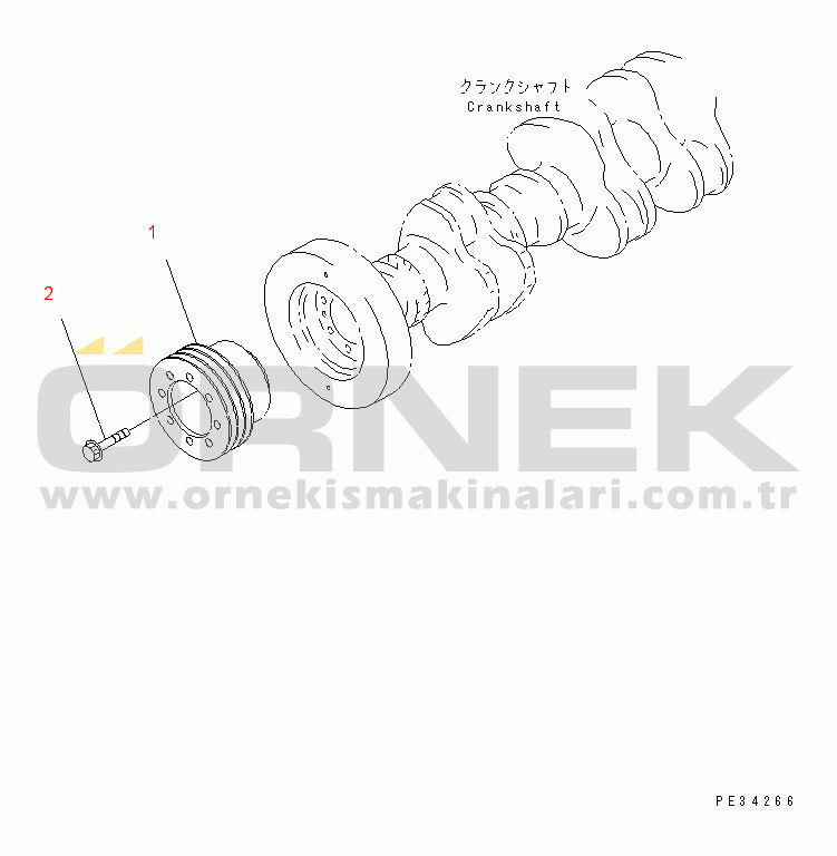 Komatsu SA6D140-1LL S/N 10001-UP CRANK PULLEY(#10001-10020)