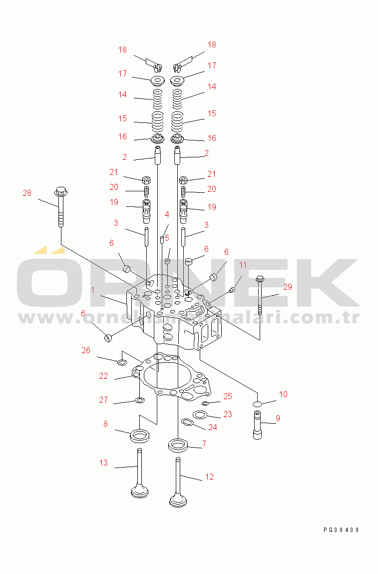 Komatsu SA6D140-1K-A S/N 11397-UP CYLINDER HEAD(#11397-17234)