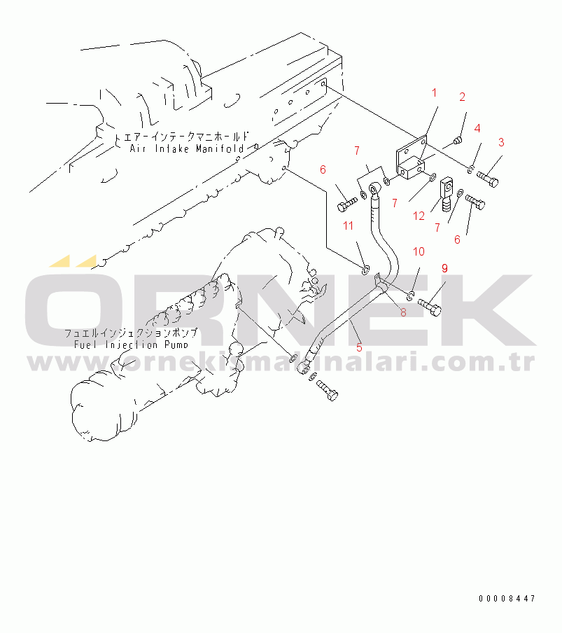 Komatsu SA6D170-A-1T-7 S/N 10001-UP FUEL RETURN (MECHANICAL GOVERNOR SPEC.)(#15730-)