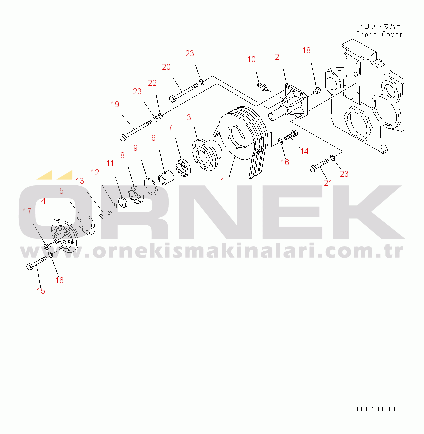 Komatsu SA6D170-A-1T-7 S/N 10001-UP FAN DRIVE(#15730-)
