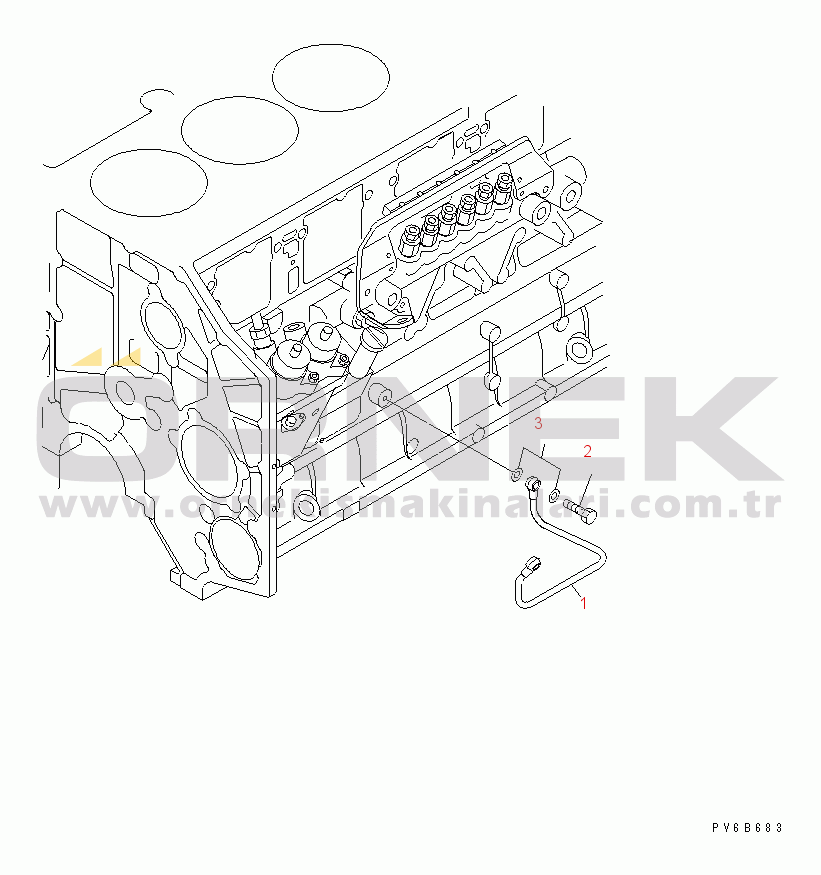 Komatsu SAA6D140E-3A-8 S/N 110001-UP FUEL SUPPLY PUMP LUBRICATOR(#110003-)