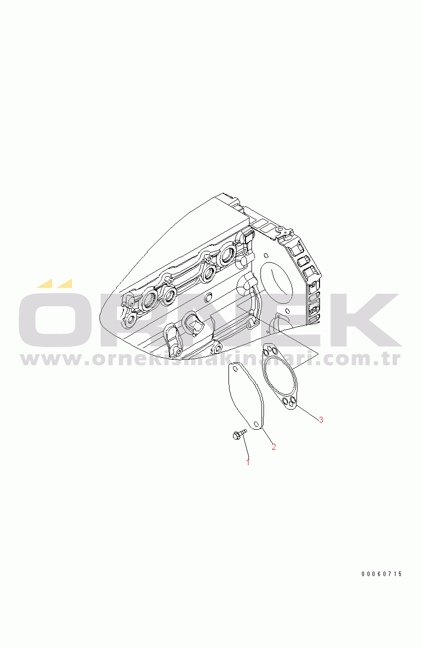 Komatsu SAA6D107E-1KB-W S/N 30909615-UP FRONT GEAR TRAIN COVER