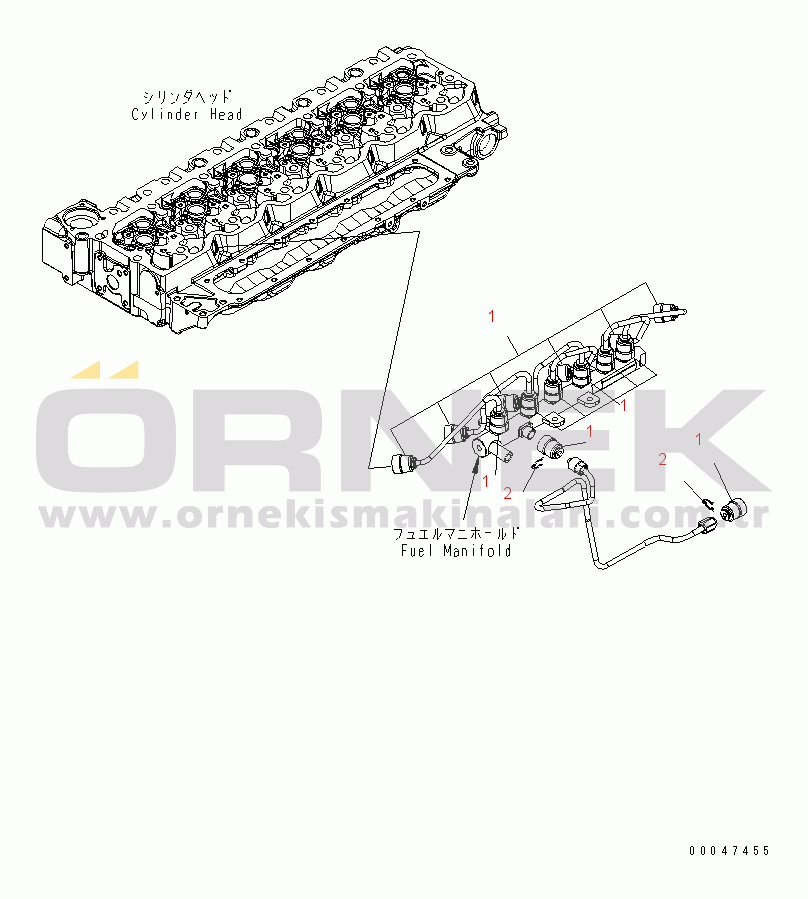 Komatsu SAA6D107E-1B-W1 S/N 26500006-UP FUEL SYSTEM COVER