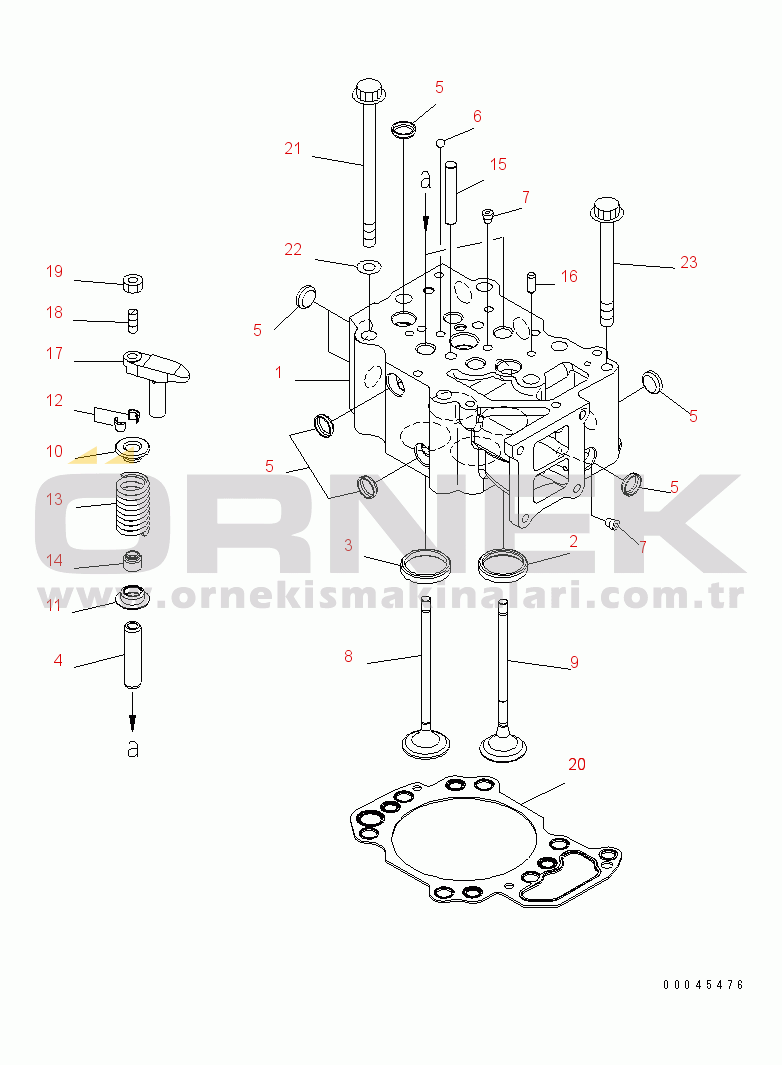 Komatsu SAA6D125E-5F S/N 560001-UP CYLINDER HEAD