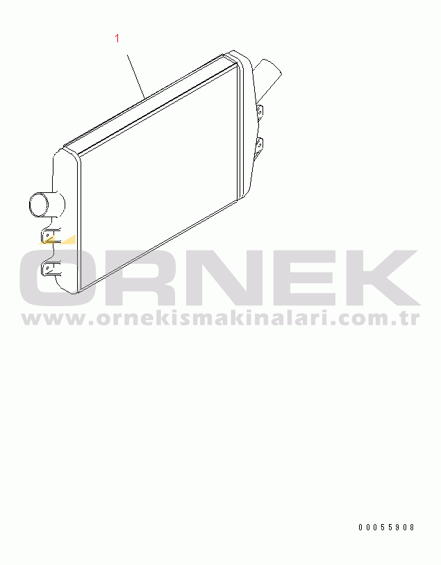 Komatsu SAA6D125E-5F S/N 560001-UP AFTERCOOLER(#560004-)