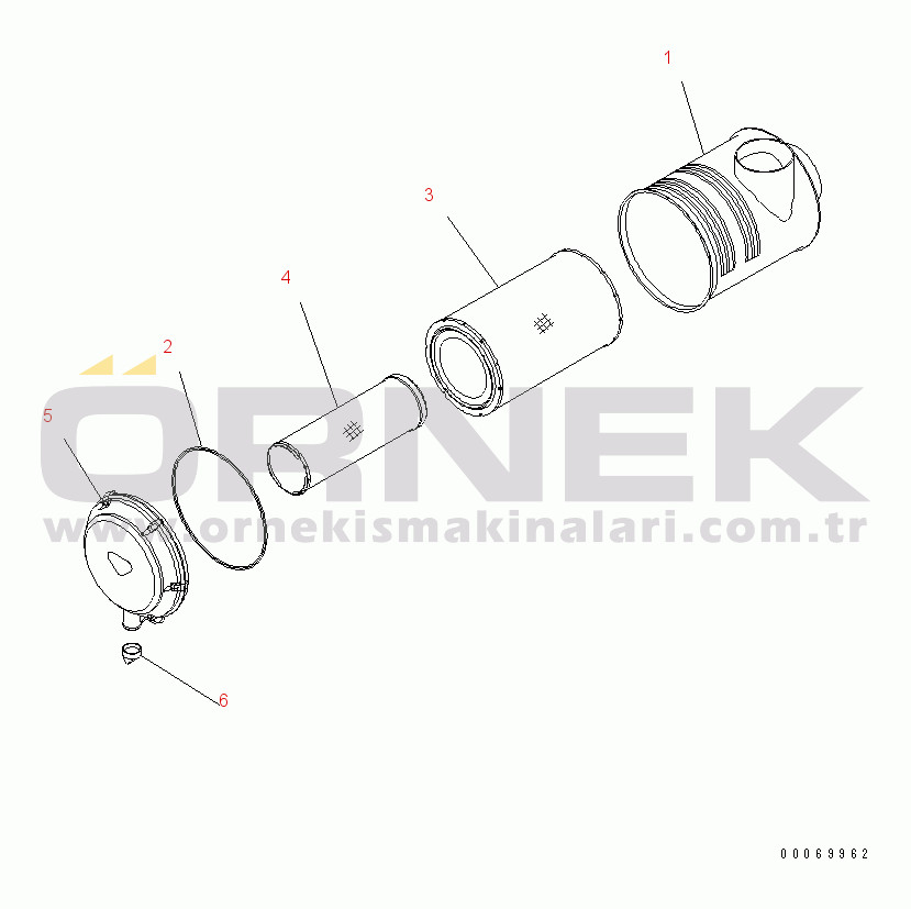 Komatsu SAA6D125E-5F S/N 560001-UP AIR CLEANER(#563977-)