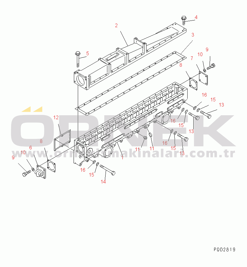 Komatsu SAA6D170E-2D S/N 17389-UP AIR INTAKE(#18553-)