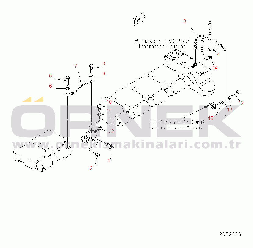 Komatsu SAA6D170E-2D S/N 17389-UP WATER TEMPERATURE(#18760-)