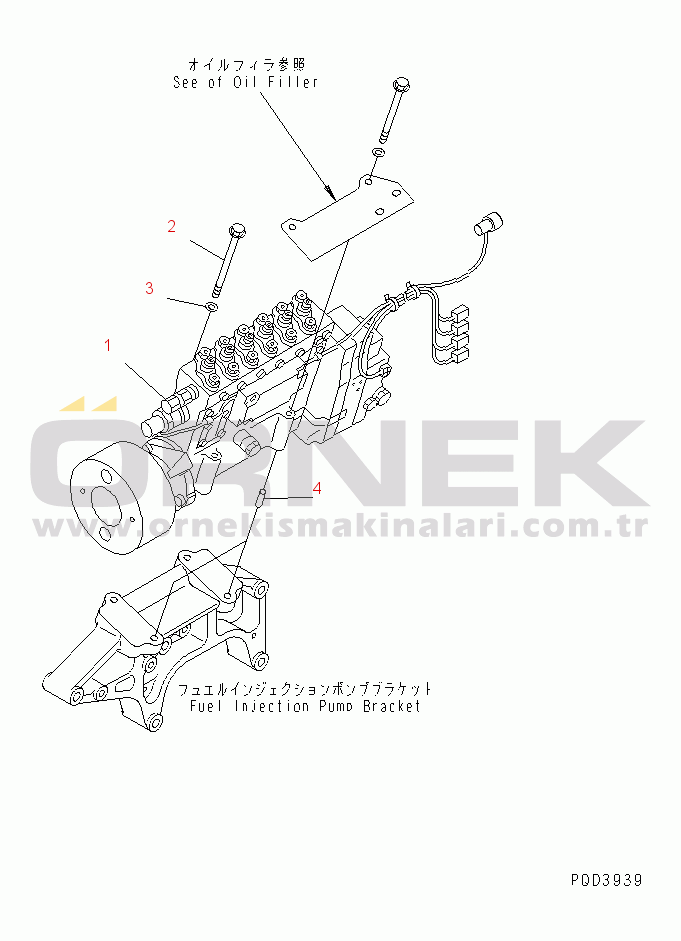 Komatsu SAA6D170E-2D S/N 17389-UP FUEL INJECTION PUMP MOUNTING (E.C. REGULATION)(#18926-)
