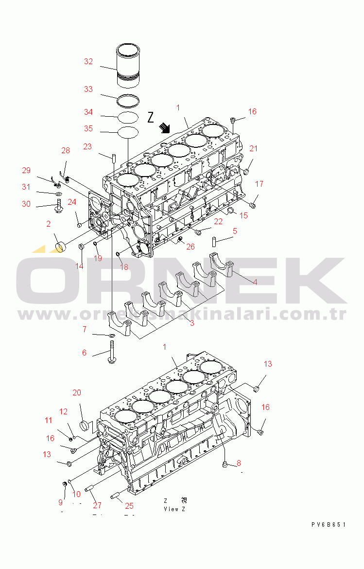 Komatsu SAA6D140E-3N-8 S/N 110001-UP CYLINDER BLOCK