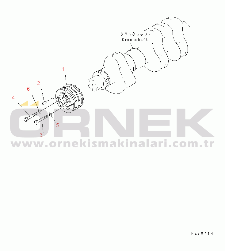 Komatsu SAA6D125E-3K-8K S/N 310001-UP CRANK PULLEY(#311768-)