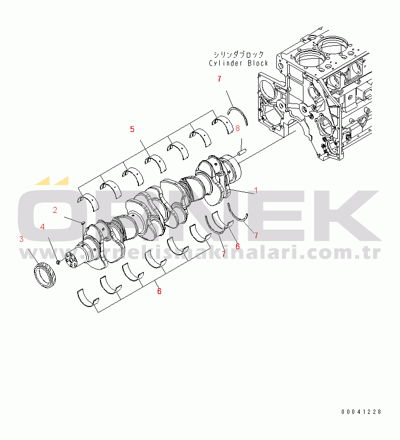 Komatsu SAA6D140E-5C S/N 530001-UP CRANKSHAFT(#531568-)