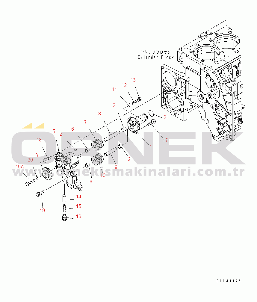 Komatsu SAA6D140E-5C S/N 530001-UP LUBRICATING OIL PUMP