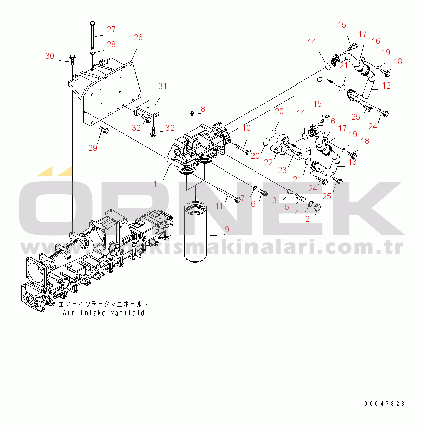 Komatsu SAA6D140E-5C S/N 530001-UP OIL FILTER AND PIPING(#530008-)