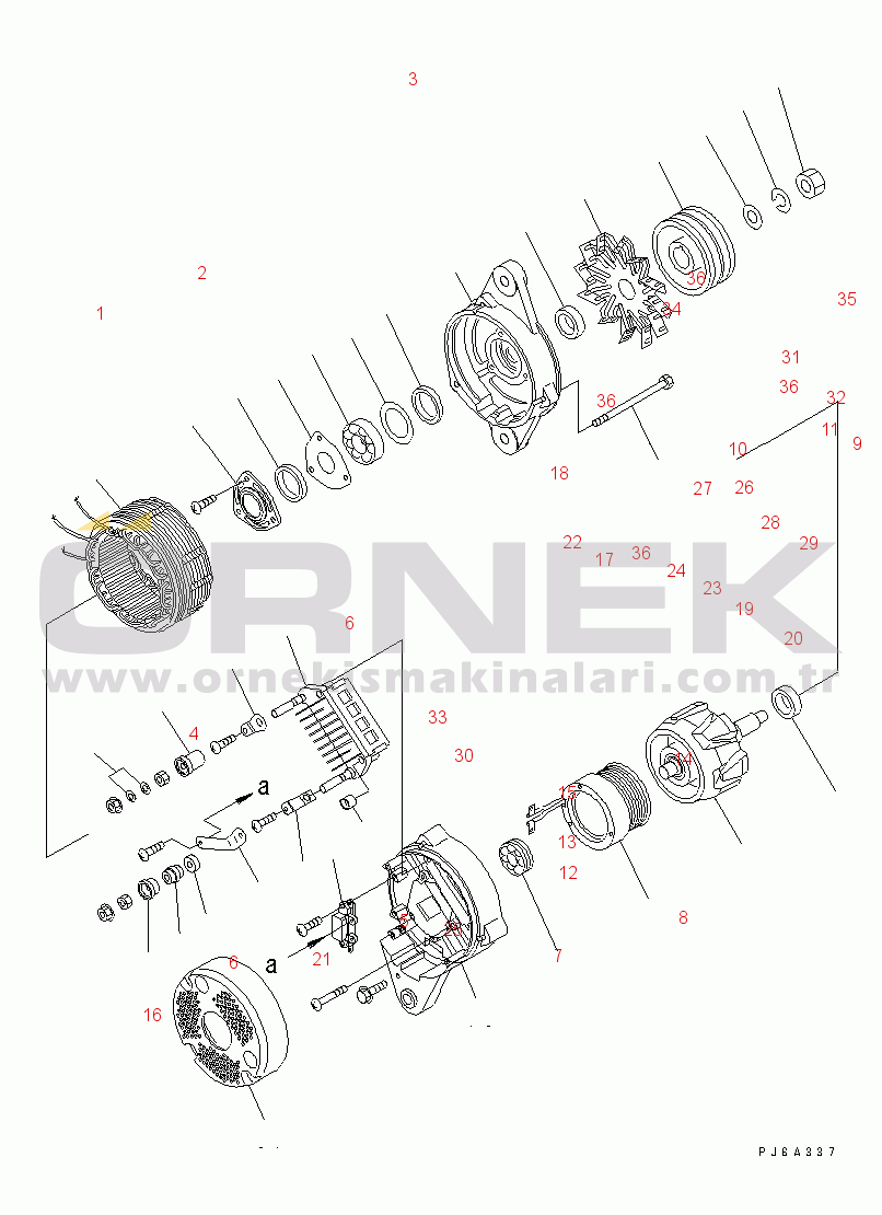 Komatsu SAA6D140E-5C S/N 530001-UP ELECTRICAL WIRING (1/4)(#530699-)