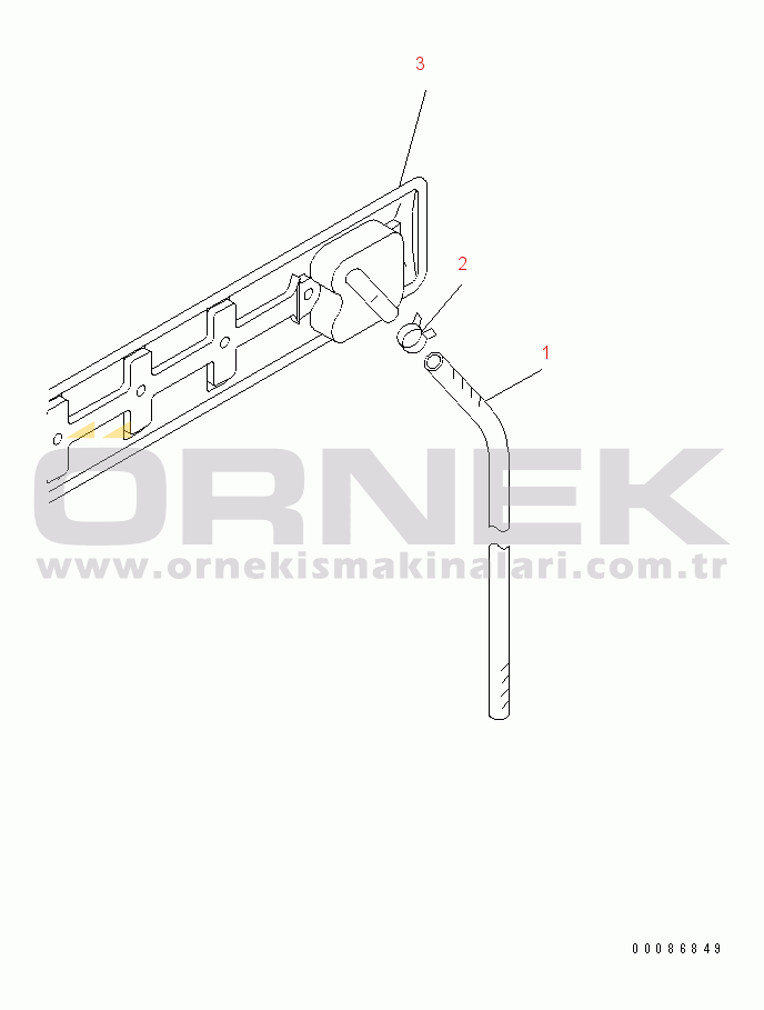 Komatsu SAA6D102E-2LL S/N .-UP BREATHER HOSE