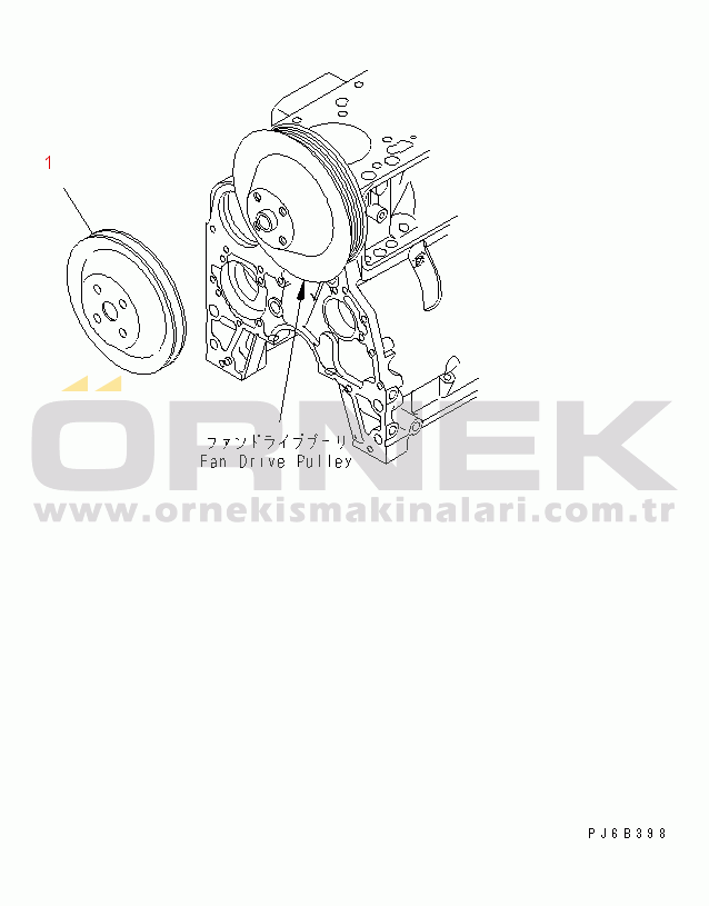 Komatsu SAA6D102E-2LL S/N .-UP ACCESSORY DRIVE PULLEY