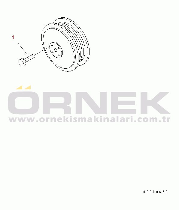 Komatsu SAA6D102E-2LL S/N .-UP ACCESSORY DRIVE PULLEY BOLT