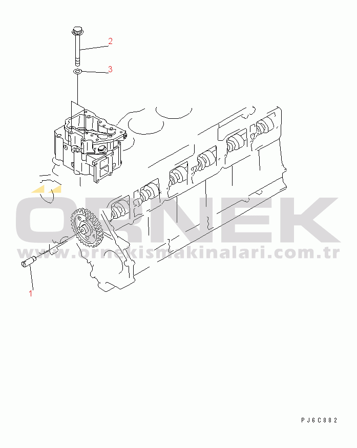 Komatsu SAA6D125E-3A S/N .-UP TACHOMETER DRIVE