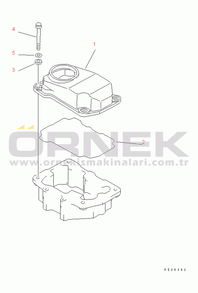 Komatsu SAA6D125E-3H-8M S/N 310001-UP HEAD COVER(#310521-)