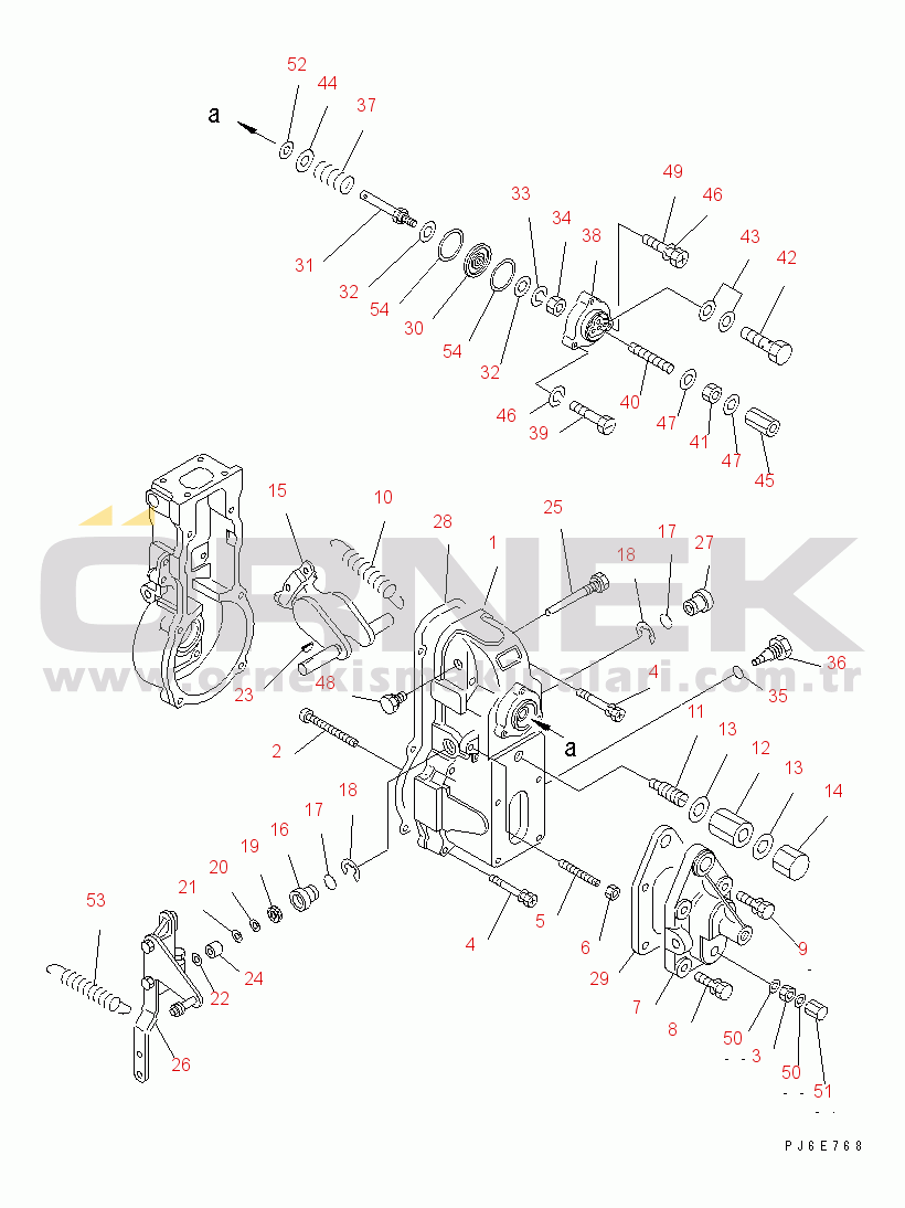 Komatsu SAA6D125E-3H-8M S/N 310001-UP FUEL INJECTION PUMP (GOVERNOR) (2/2) (INNER PARTS)(#310521-)