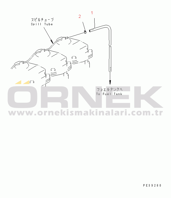 Komatsu SAA6D125E-3H-8M S/N 310001-UP FUEL RETURN(#310521-)
