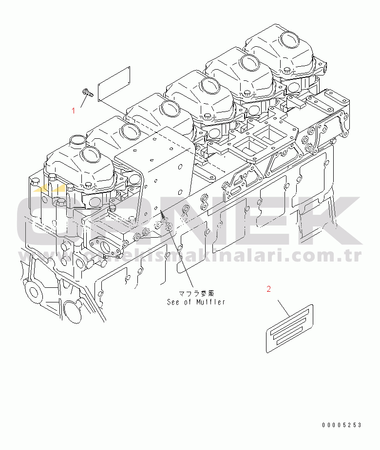 Komatsu SAA6D125E-3H-8M S/N 310001-UP NAME PLATE AND CAUTION (JAPANESE-ENGLISH) (REGULATION OF EPA 2ND AND EU 2ND)(#310521-)