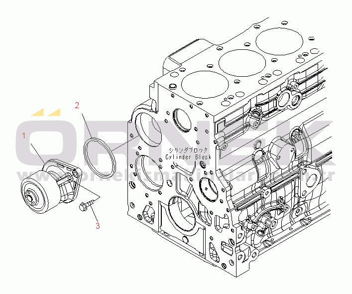 Komatsu SAA6D107E-1F-W S/N 26500978-UP WATER PUMP