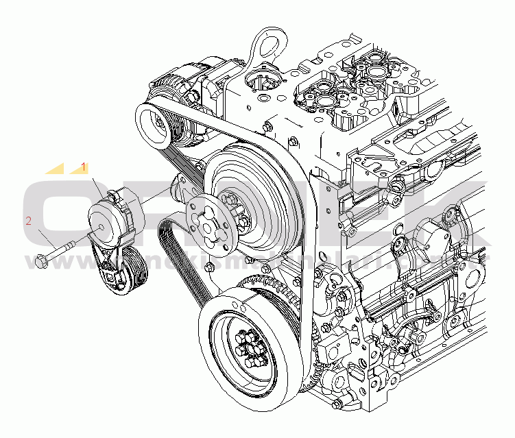 Komatsu SAA6D107E-1F-W S/N 26500978-UP BELT TENSIONER