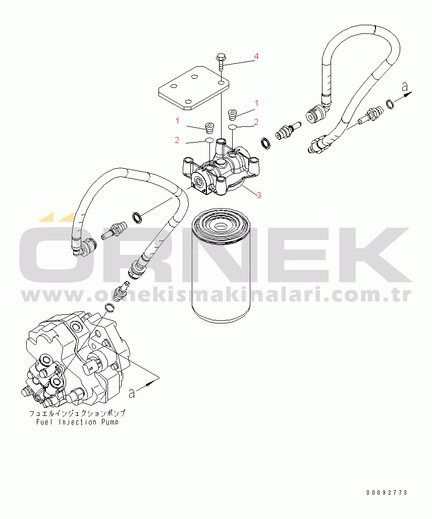 Komatsu SAA6D107E-1G-W S/N 26500006-UP FUEL FILTER(#26541148-)